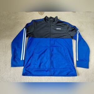 Adidas Black and Blue Sports Jacket